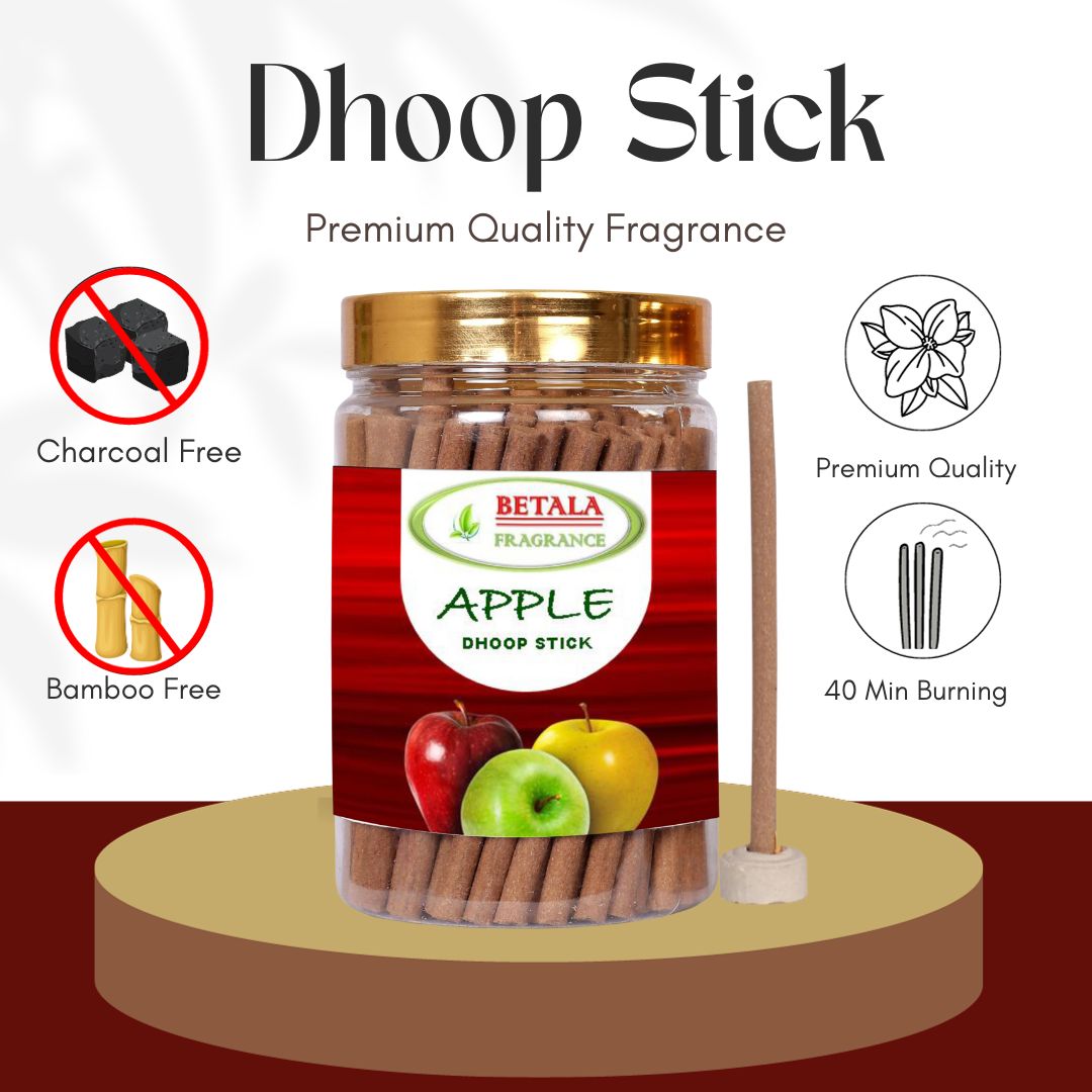 Apple, Pineapple, Strawberry & Orange Dhoop Stick Promotional Bundle (100 g X 4 Pack)