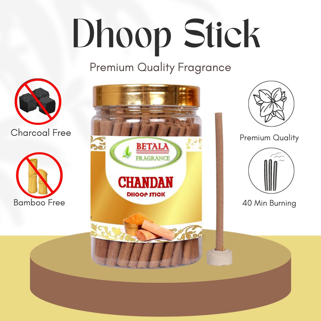 Chandan, Gulab, Lavender & Oud Dhoop Stick Promotional Bundle (100 g X 4 Pack)