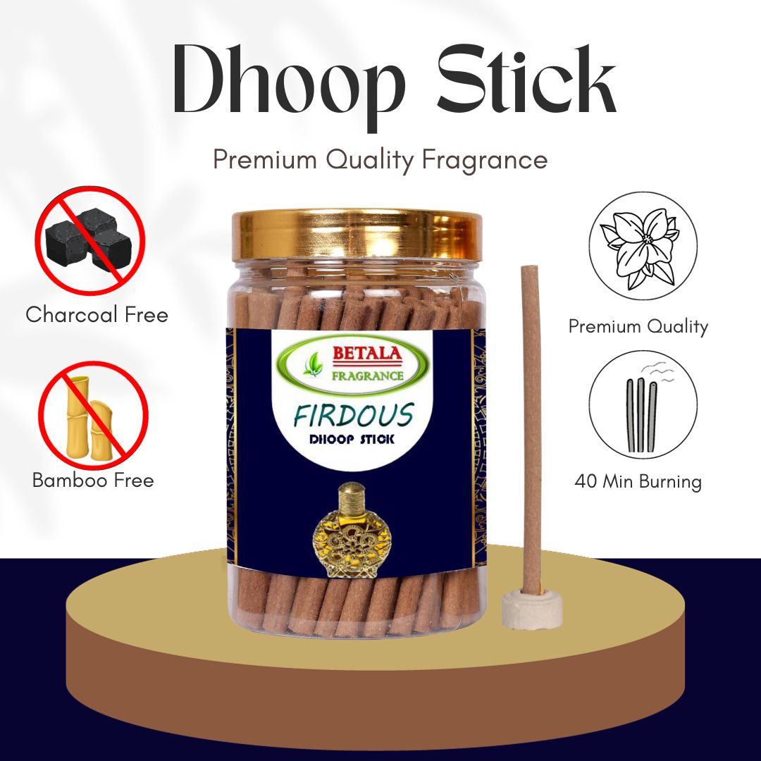 Firdous, Attar Oud, Oudh, Attar Gulab Dhoop Stick Promotional Bundle (100 g X 4 Pack)