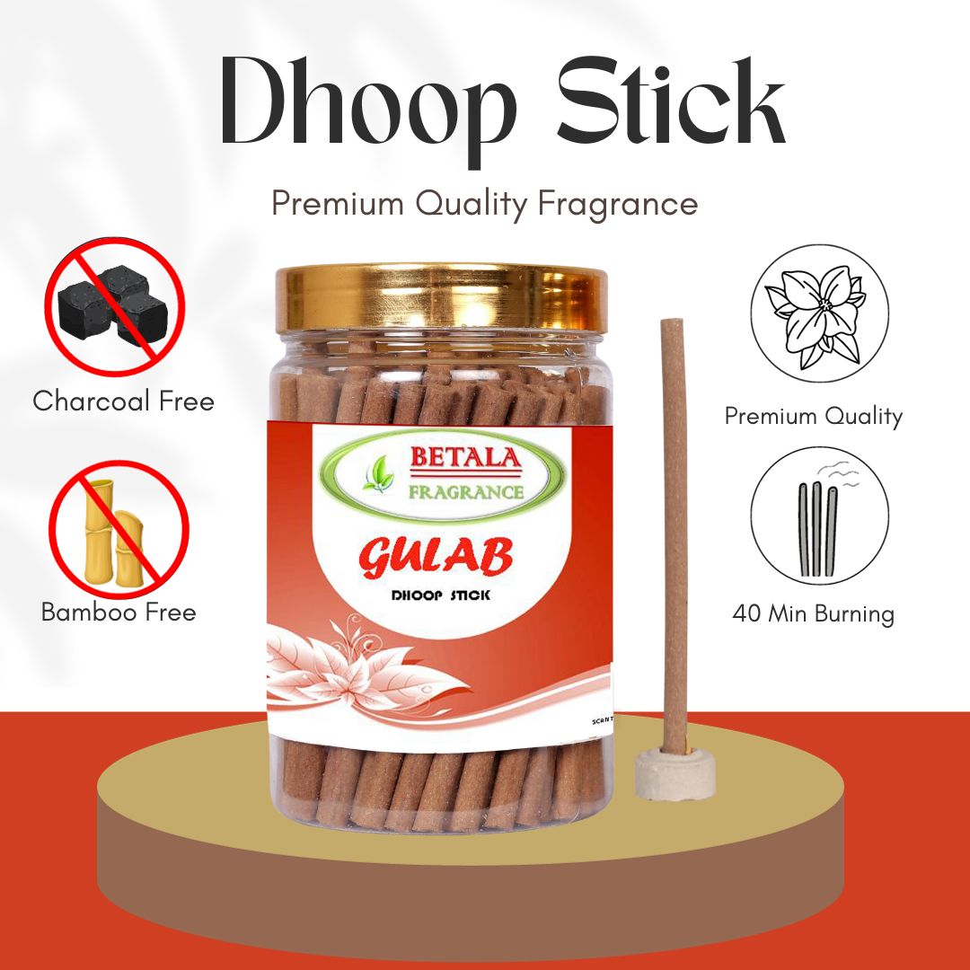 Chandan, Gulab, Lavender & Oud Dhoop Stick Promotional Bundle (100 g X 4 Pack)