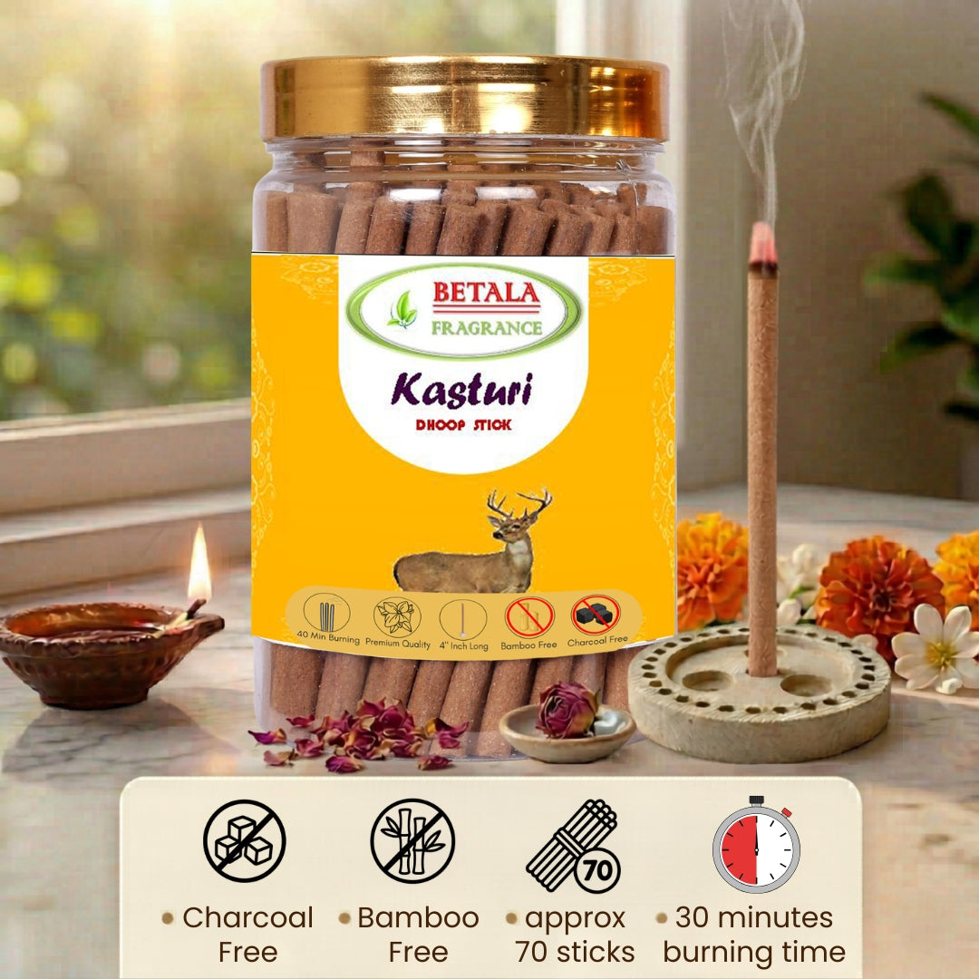 Betala Fragrance Kasturi Fragrance Perfumed Dhoop Stick, 200 gm