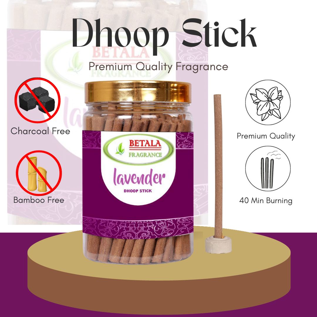 Chandan, Gulab, Lavender & Oud Dhoop Stick Promotional Bundle (100 g X 4 Pack)