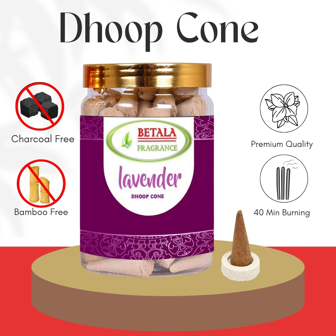 Chandan, Gulab, Lavender & Oud Dhoop Cone Promotional Bundle (30 pc X 4 Pack)