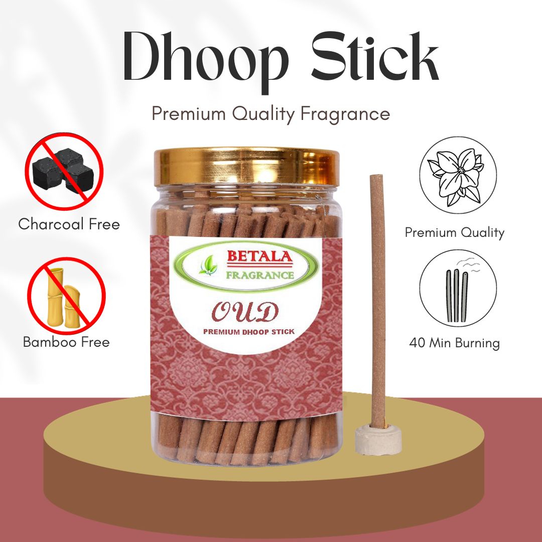 Musk, Oudh, Patchouli & Saffron Dhoop Stick Promotional Bundle (100 g X 4 Pack)