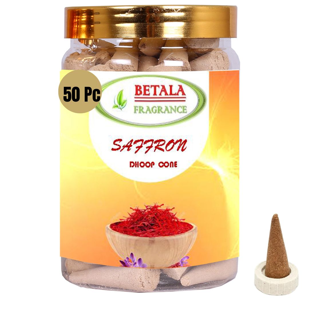 Saffron Flavour Perfumed Dhoop Cones