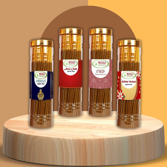 Firdous, Attar Oud, Oudh, Attar Gulab Agarbatti Promotional Bundle (100 g X 4 Pack)