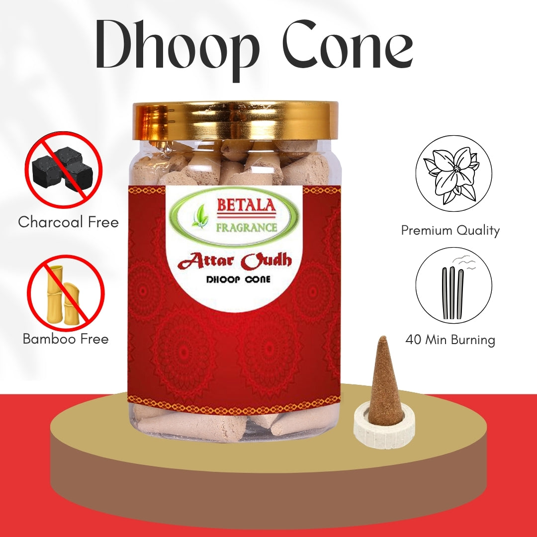 Attar oud, Oudh, Musk & White Musk Dhoop Cone Promotional Bundle (30 pc X 4 Pack)