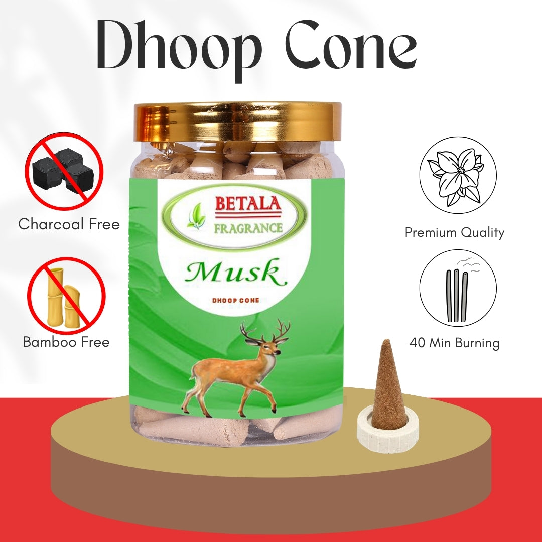 Attar oud, Oudh, Musk & White Musk Dhoop Cone Promotional Bundle (30 pc X 4 Pack)