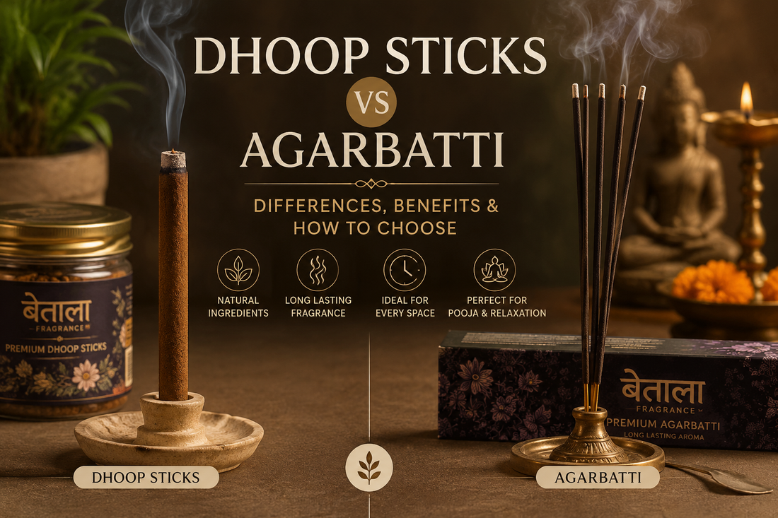 Dhoop sticks vs agarbatti benefits comparison for pooja room
