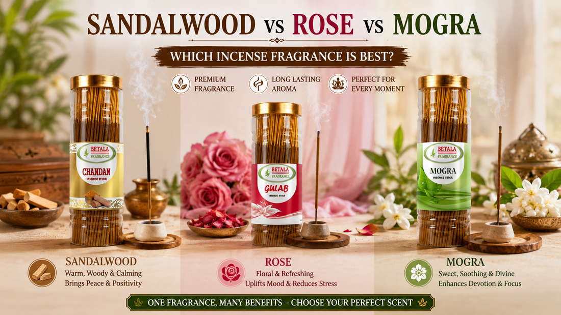 Sandalwood vs Rose vs Mogra: Which Incense Fragrance Is Best?