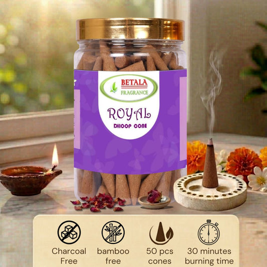 Betala Fragrance Oud Flavour Perfumed Dhoop Cones, 50 pc