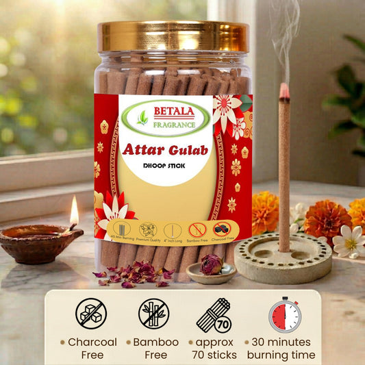 Betala Fragrance Attar Gulab Perfumed Dhoop Stick, 200 GM