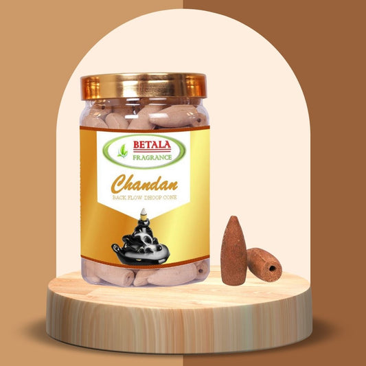 Chandan/Sandal Flavour Backflow Dhoop Cone