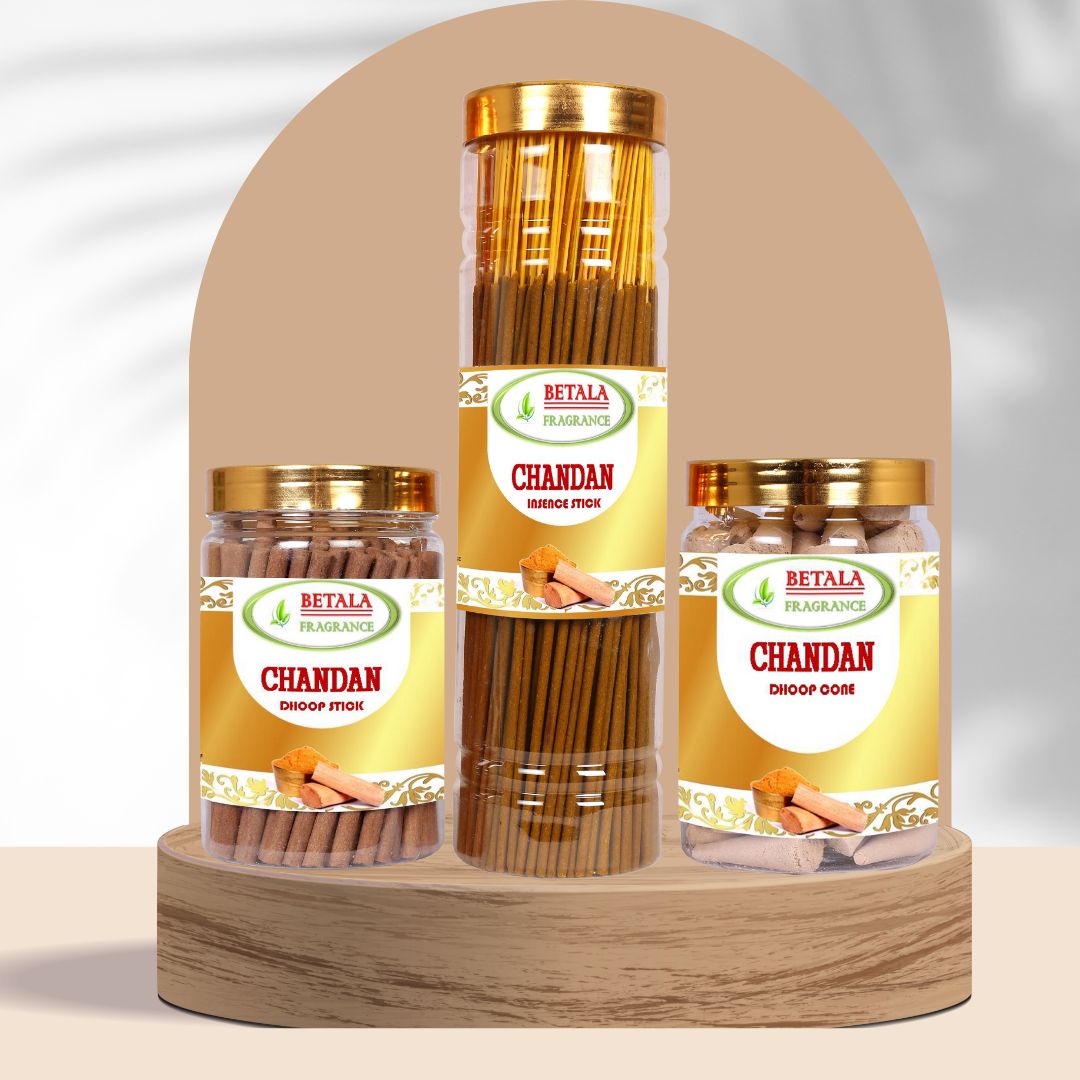 Betala Fragrance Chandan/Sandal Combo, Agarbatti, Dhoop Cones, Dhoop Sticks