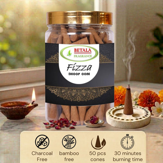Betala Fragrance Fizza Perfumed Dhoop Cones, 50 pc