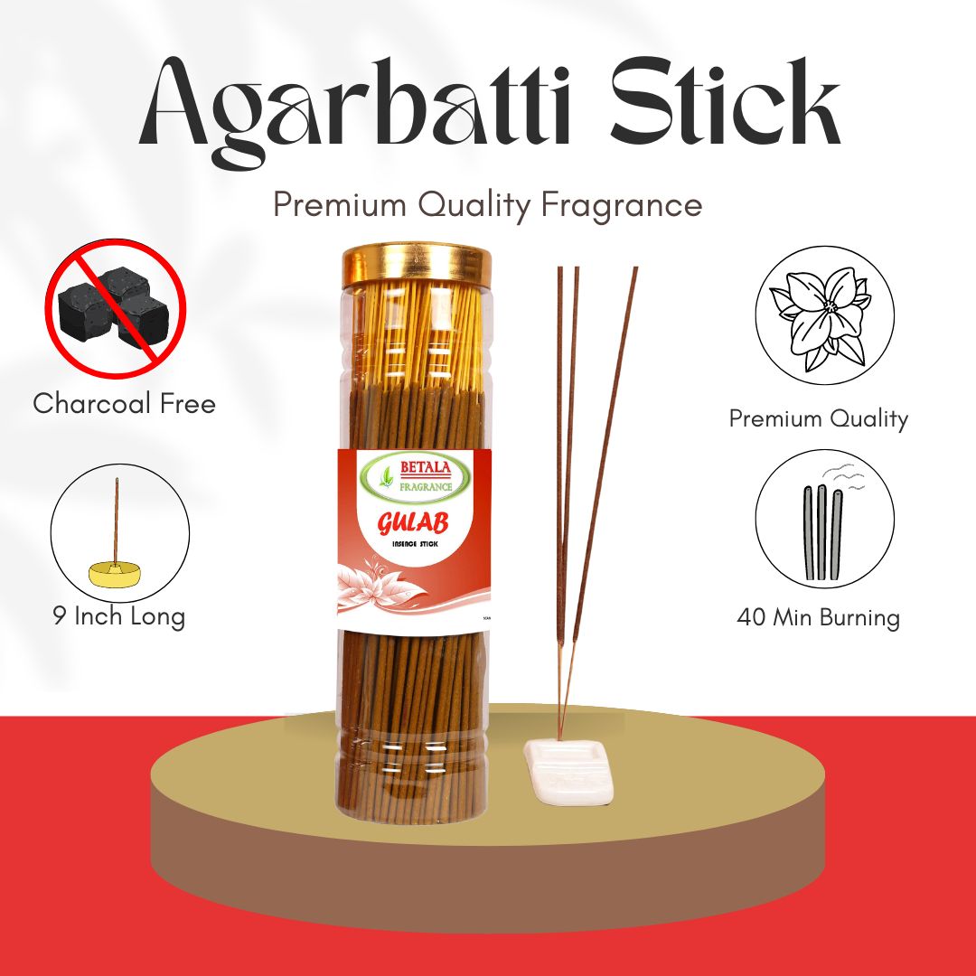 Betala Fragrance Agarbatti Promotional Bundle - Chandan, Gulab, Lavender, Oudh (100 g X 4 Pack)