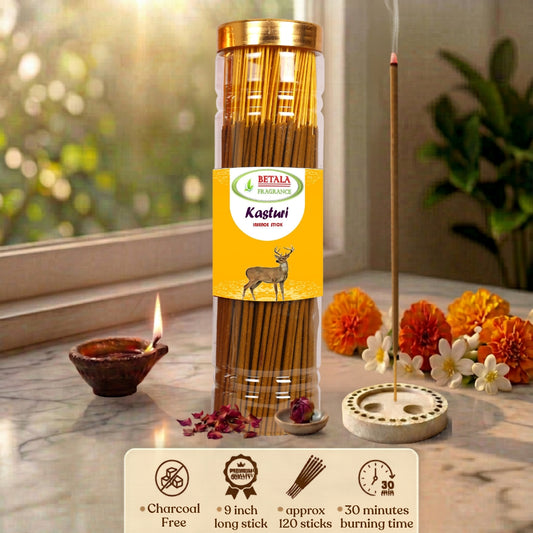 Betala Fragrance Kasturi Flavour Incense Stick | Perfumed Agarbatti, 200 gm