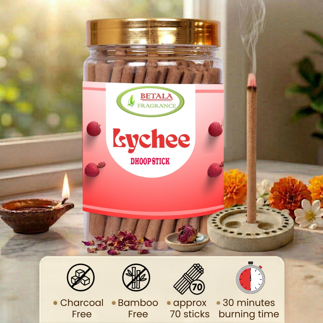 Betala Fragrance Lychee Fragrance Perfumed Dhoop Stick, 200 GM