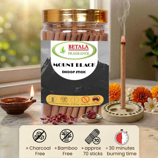 Betala Fragrance Mount Black Perfumed Dhoop Stick, 200 gm