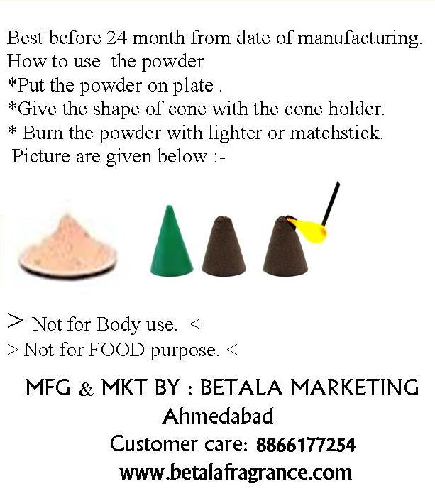 Betala Fragrance Saffron Flavour Sambrani Dhoop Powder, 200 Gm Pack