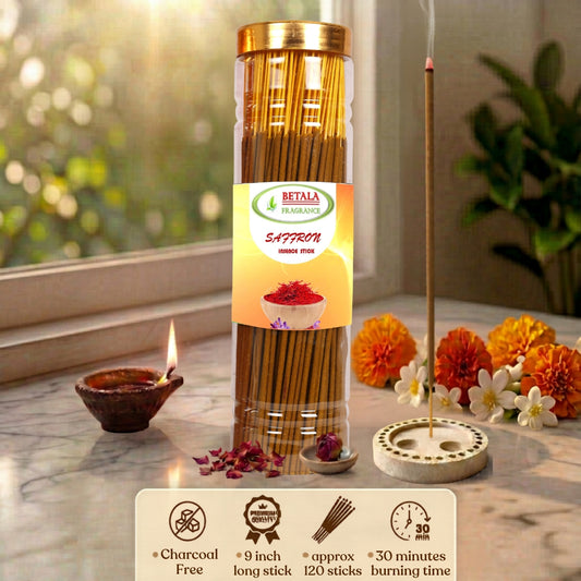 Betala Fragrance Saffron/Kesar Incense Stick | Perfumed Agarbatti, 200 gm