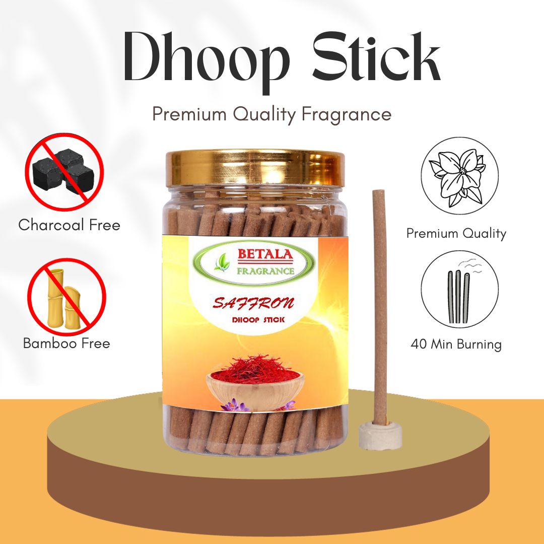 Musk, Oudh, Patchouli & Saffron Dhoop Stick Promotional Bundle (100 g X 4 Pack)