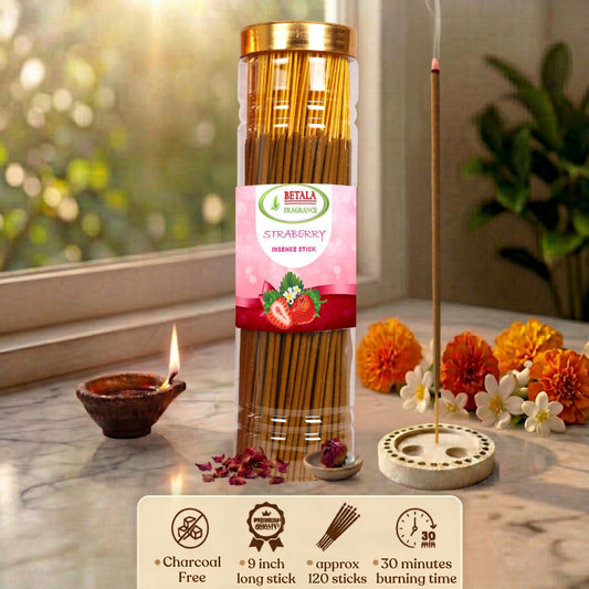Betala Fragrance Strawberry Flavour Incense Stick | Perfumed Agarbatti, 200 gm