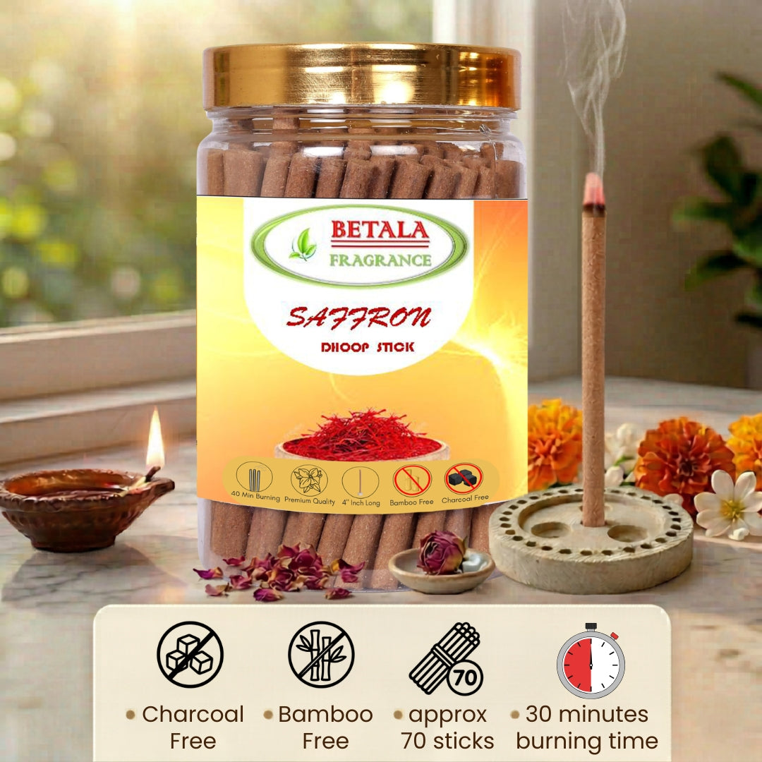 Betala Fragrance Saffron Perfumed Dhoop Stick, 200 gm