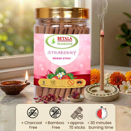 Betala Fragrance Strawberry Perfumed Dhoop Stick, 200 gm