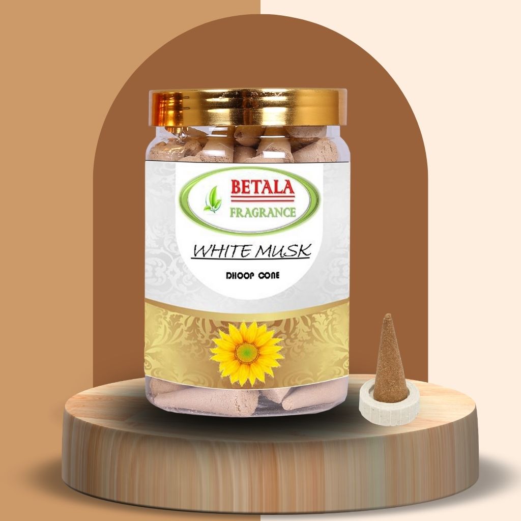 White Musk Flavour Perfumed Dhoop Cones